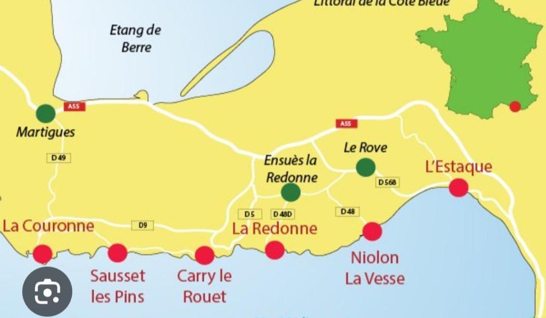 Les Hebergements De La Plage En Ville 마르티그 외부 사진
